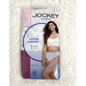 Jockey Elance French Cut Underwear Size S Women’s Cotton Comfort 3pk Pink Floral